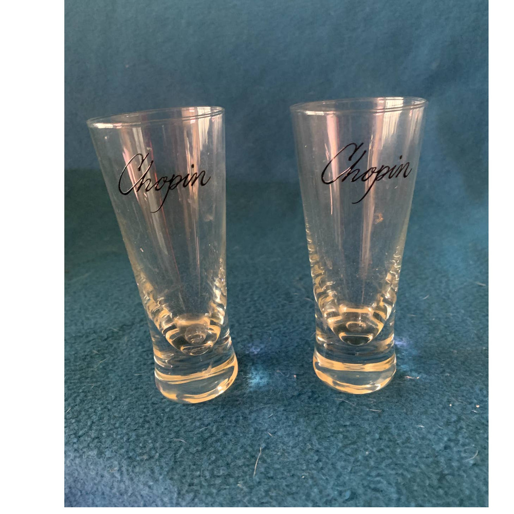 A Pair of Chopin Shot Glasses